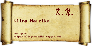 Kling Nauzika névjegykártya