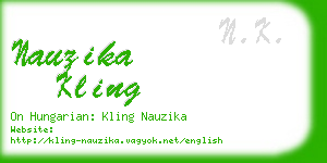 nauzika kling business card